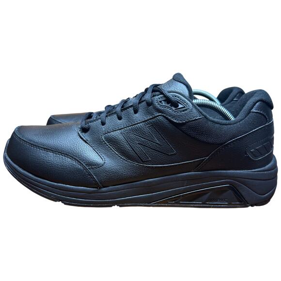 NEW BALANCE 928v3 Men’s 12D Walking Shoe Black Leather Cushioned Lace Up Sneaker - Picture 1 of 13
